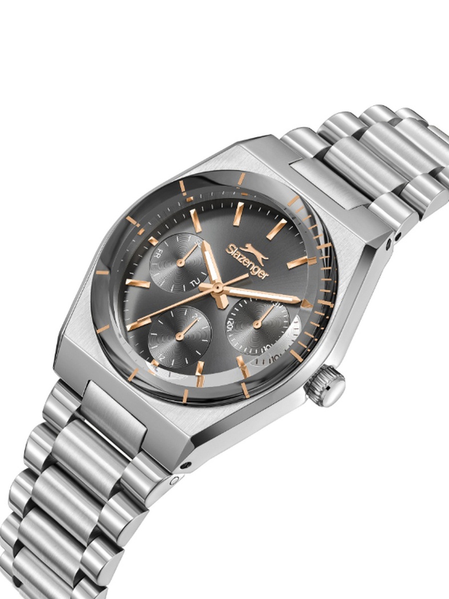 Women VX3JE1 Movement Watch, Multi Function Display and Metal Strap - SL.9.2467.4.05, Silver