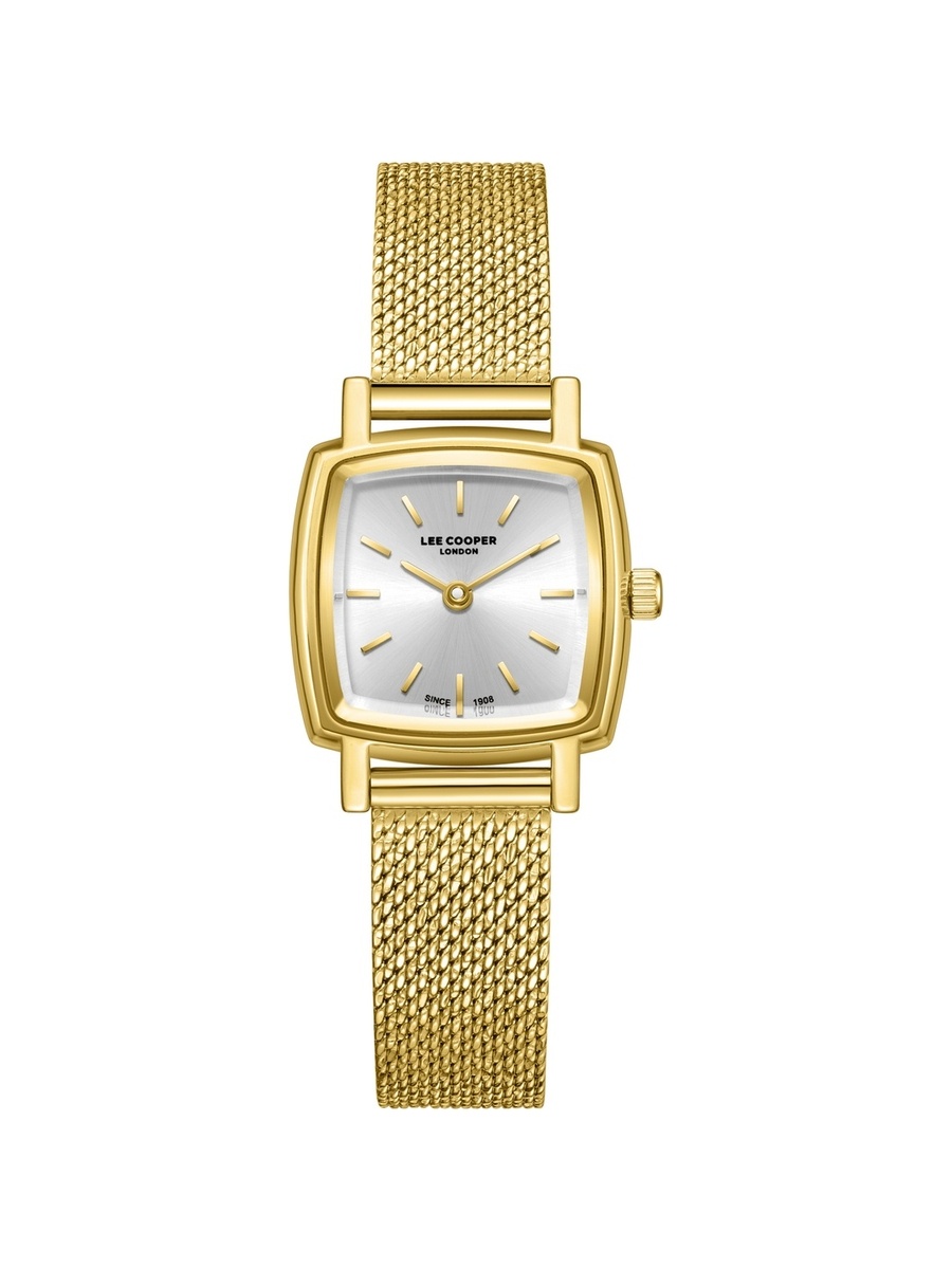 Women VJ20C1 Movement Watch, Analog Display and Mesh Strap - LC08280.130, Gold