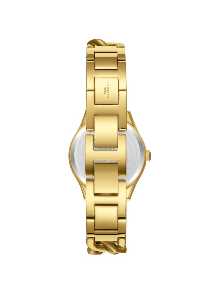 Women JP25 Movement Watch, Analog Display and Metal Strap - LC08291.120, Gold