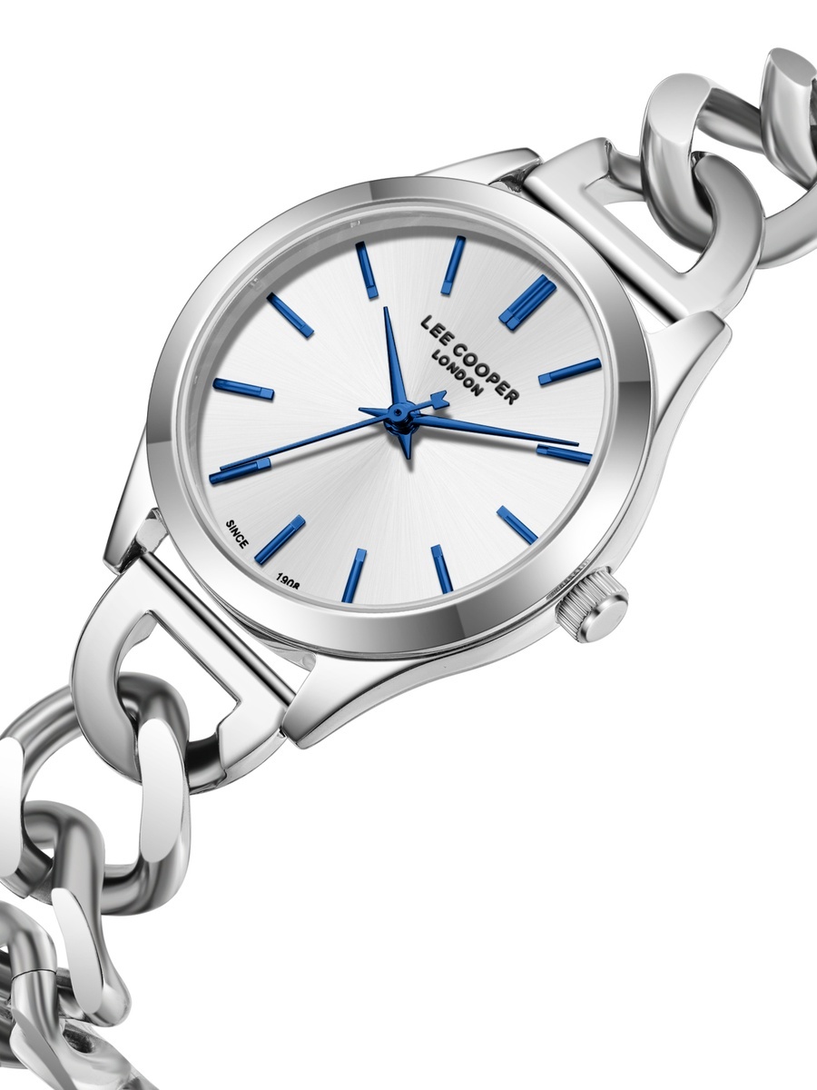 Women JP25 Movement Watch, Analog Display and Metal Strap - LC08291.330, Silver