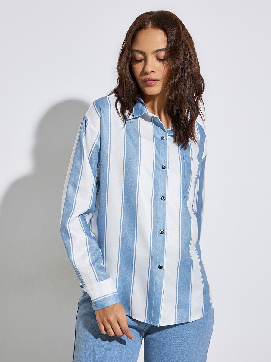 Striped Oversized Casual Shirt