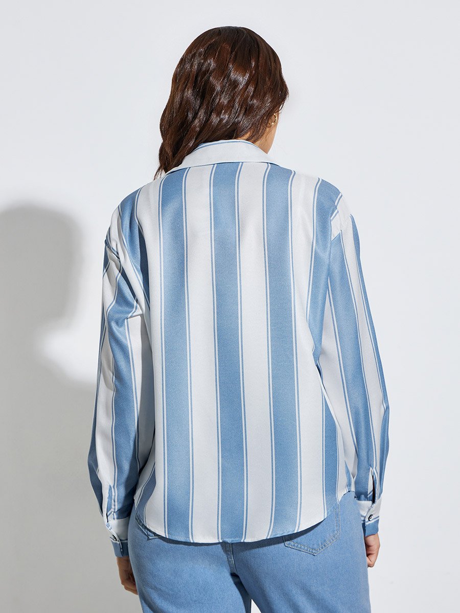 Striped Oversized Casual Shirt