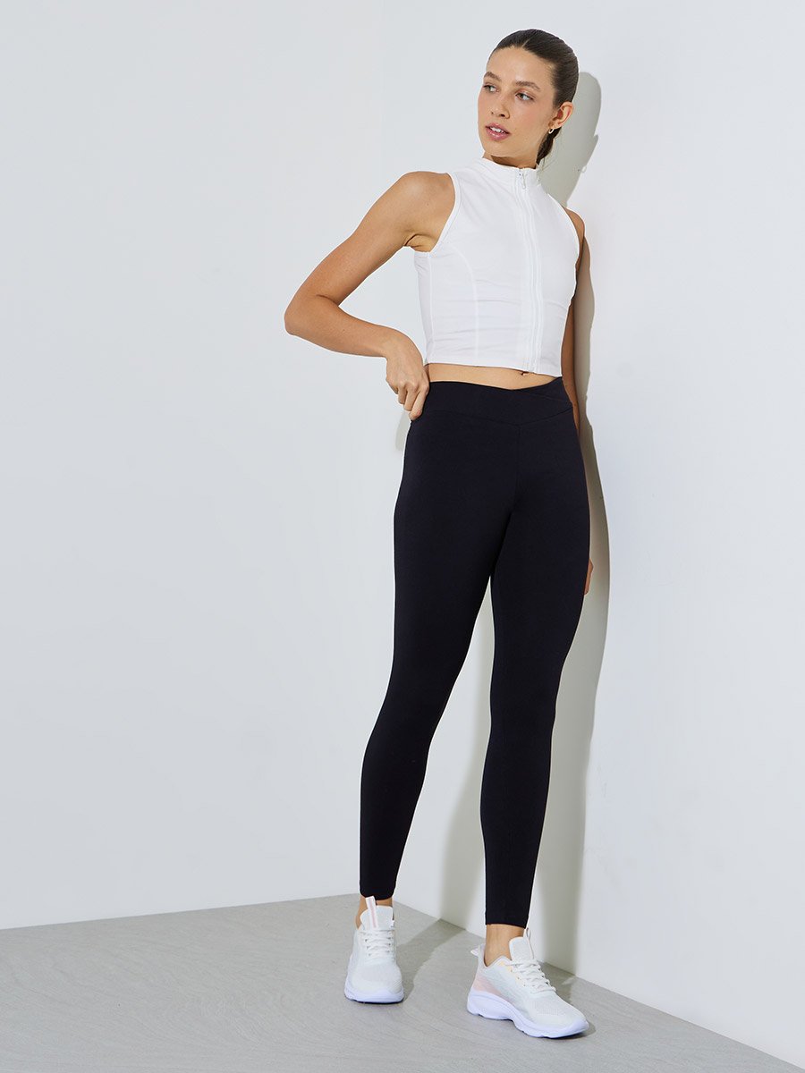 Pack of 2 - Black and Charcoal Solid Skinny Leggings
