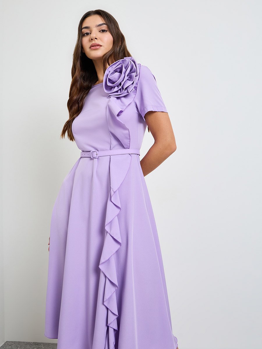 corsage purple dress Buy Lipsy Purple Scuba 3D Corsage Dress (5-14yrs) from Next USA