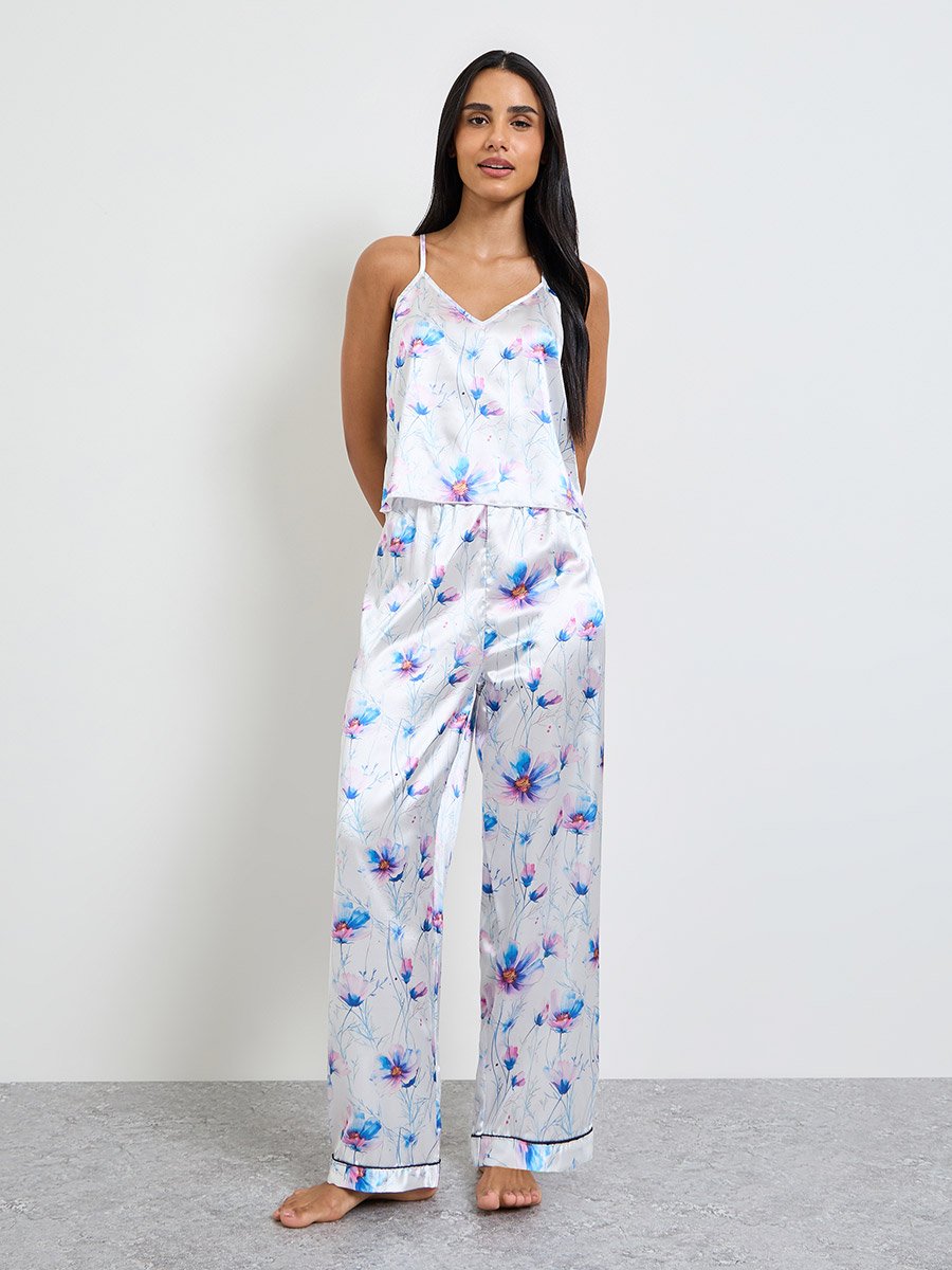 Pack of 3 - Floral Print Cami, Shorts and Pyjama Set