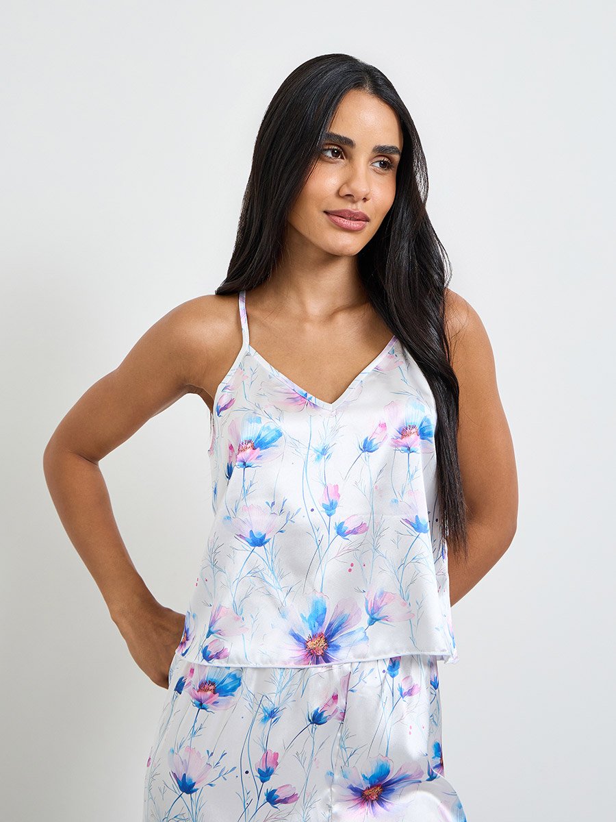Pack of 3 - Floral Print Cami, Shorts and Pyjama Set