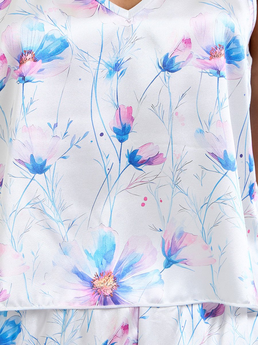 Pack of 3 - Floral Print Cami, Shorts and Pyjama Set