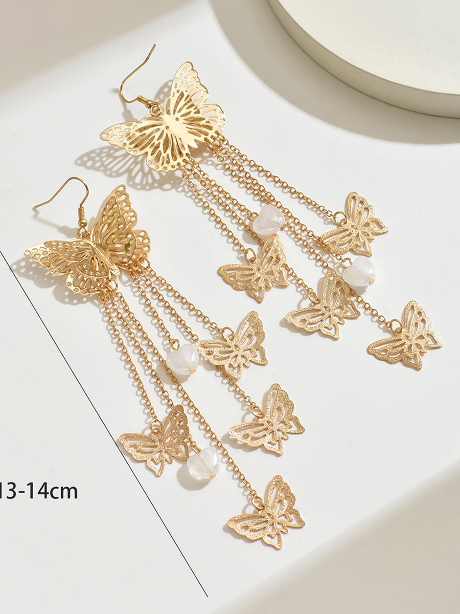 Butterfly Tassel Earrings