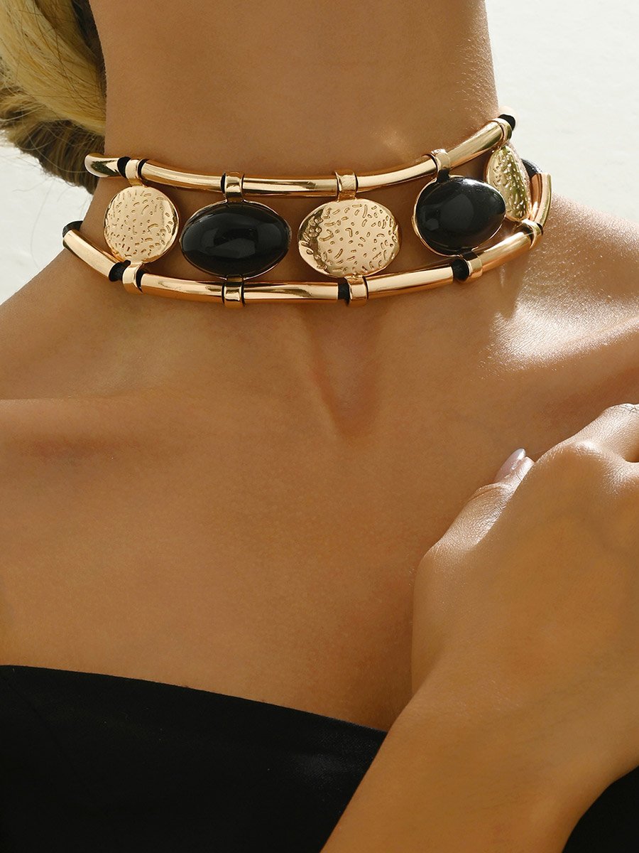 Black Punk Rock Choker Necklace