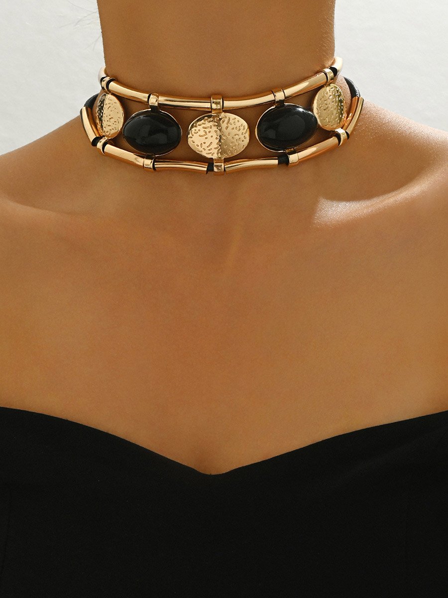 Black Punk Rock Choker Necklace