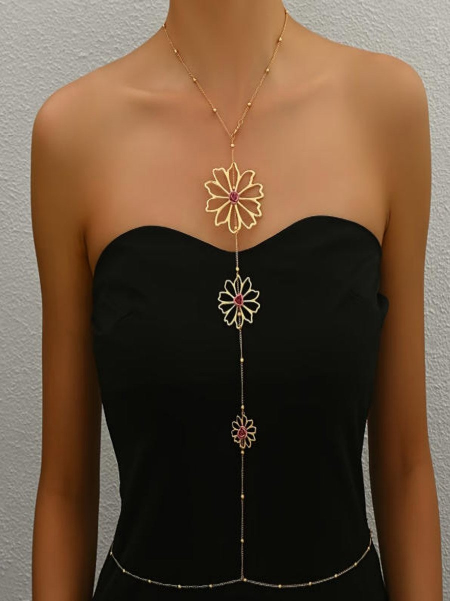 Hollow Flower Pattern Body Chain