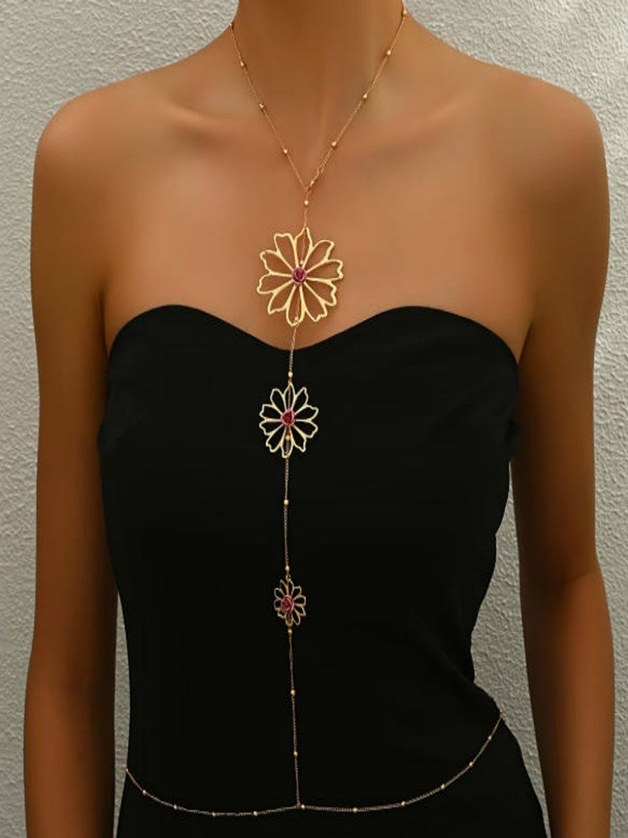 Hollow Flower Pattern Body Chain