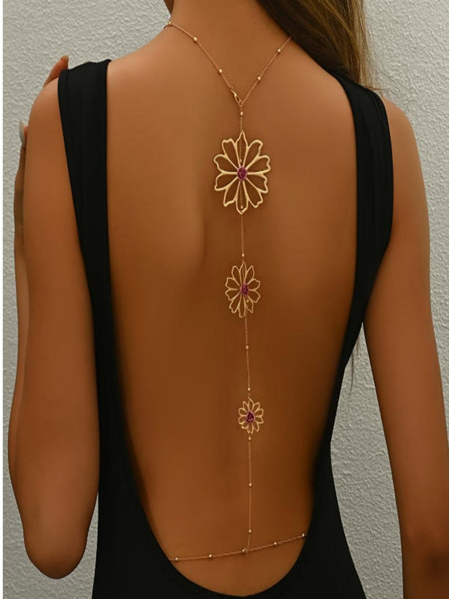 Hollow Flower Pattern Body Chain