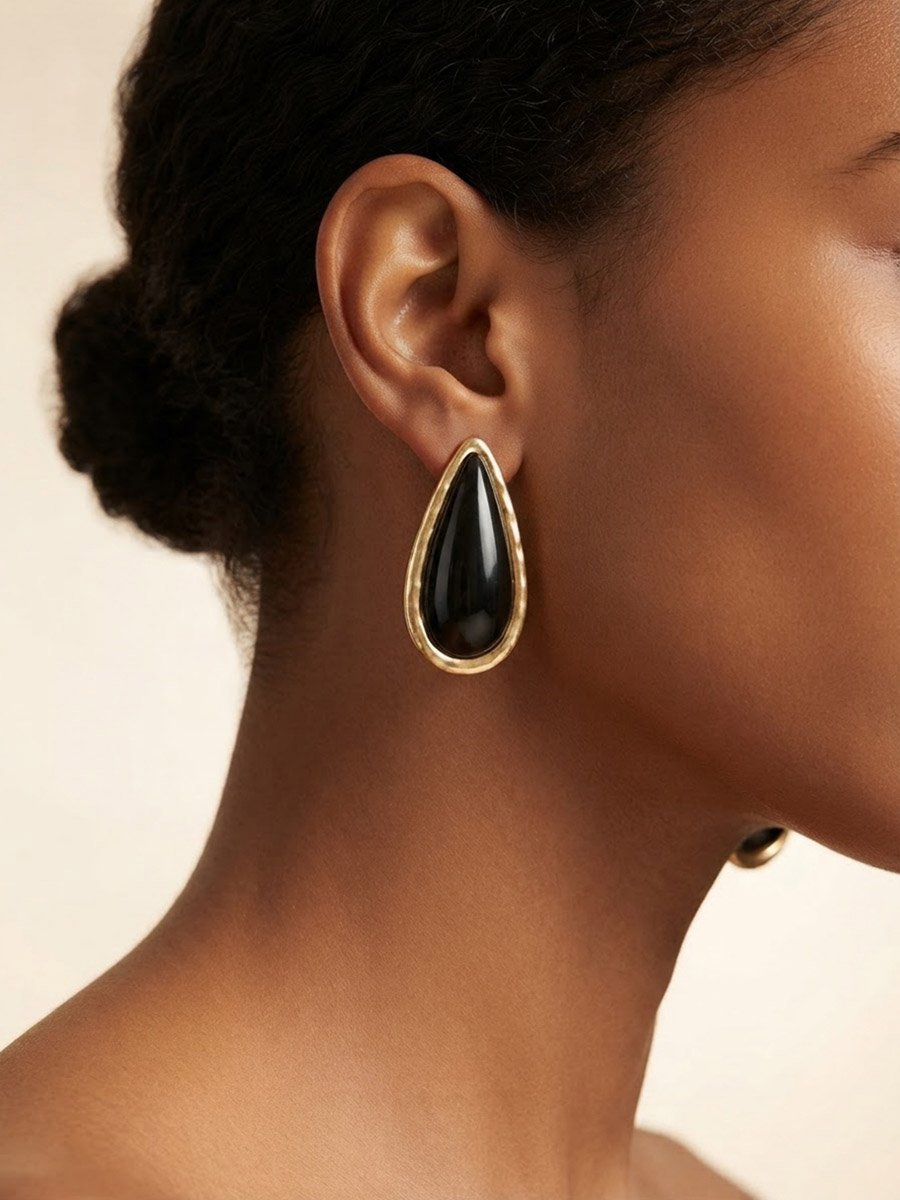 Gold Tone Earring Set