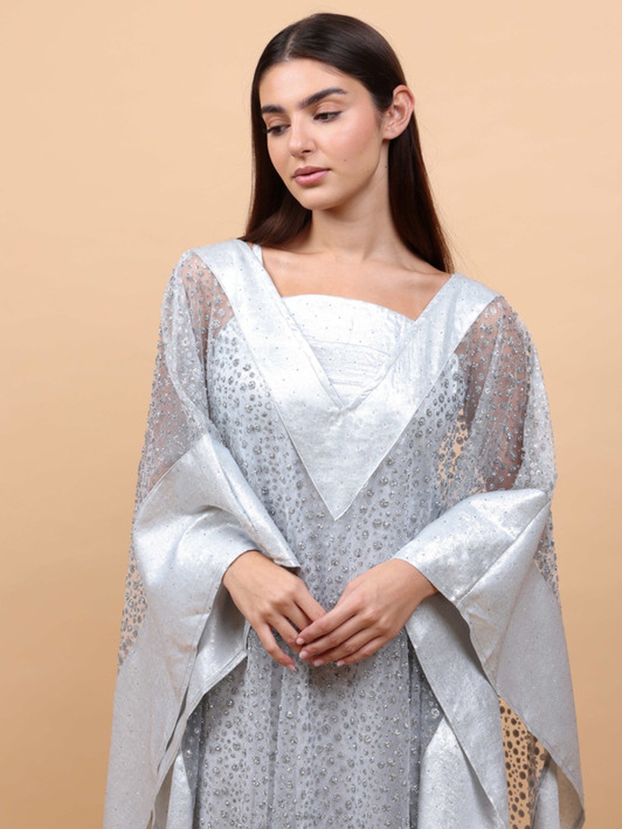 Nada Embellished Wide Sleeves Jalabiya