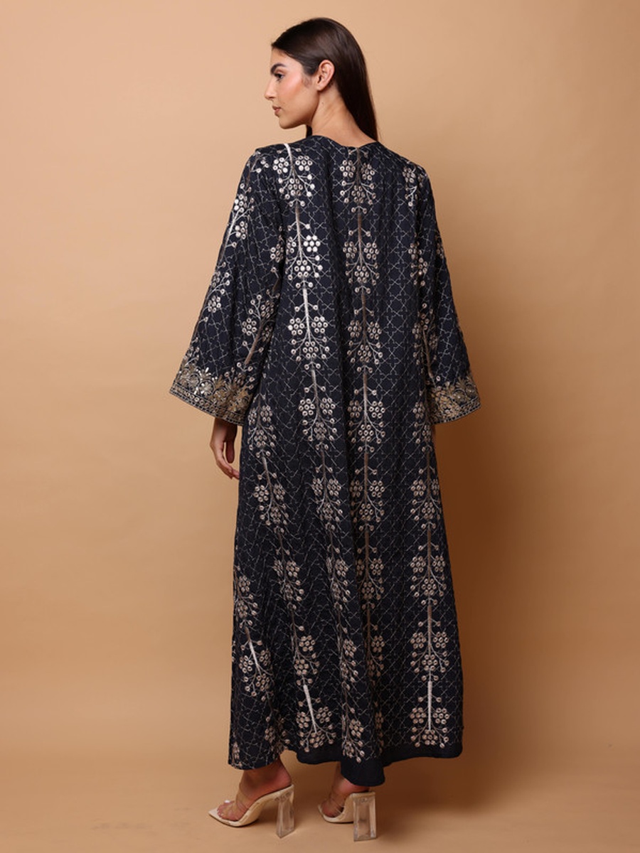 Widad Embroidered Mirror-Work Jalabiya