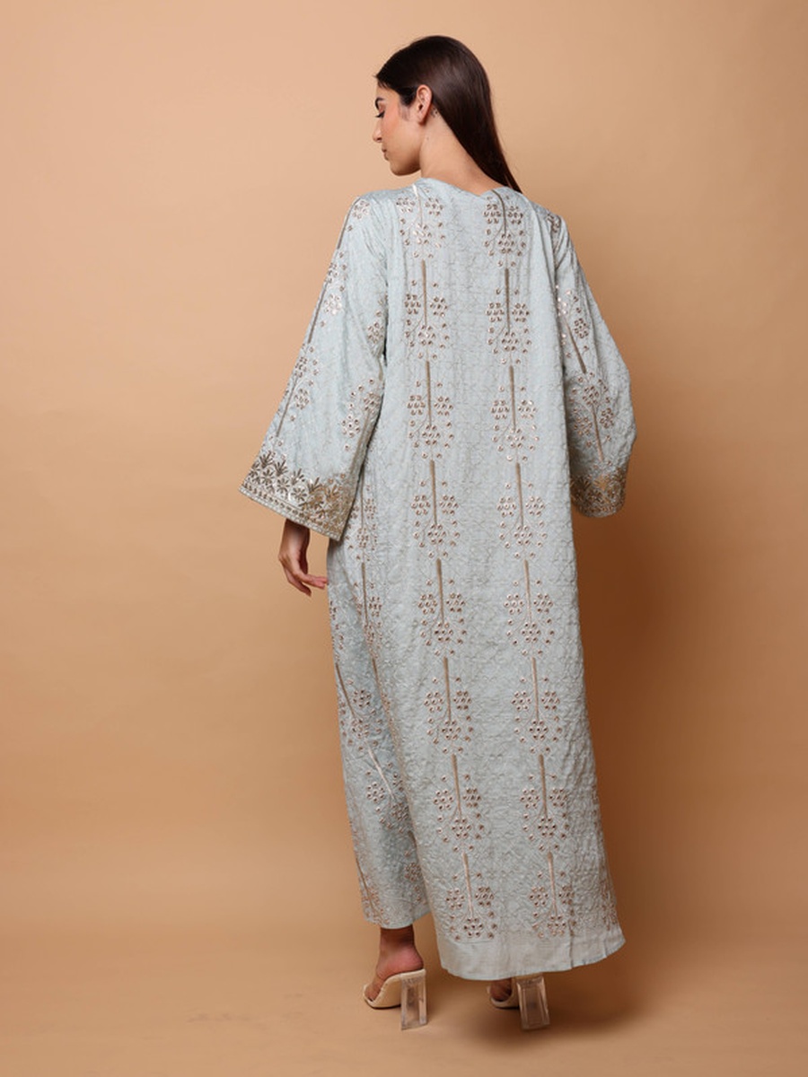 Widad Embroidered Mirror-Work Jalabiya