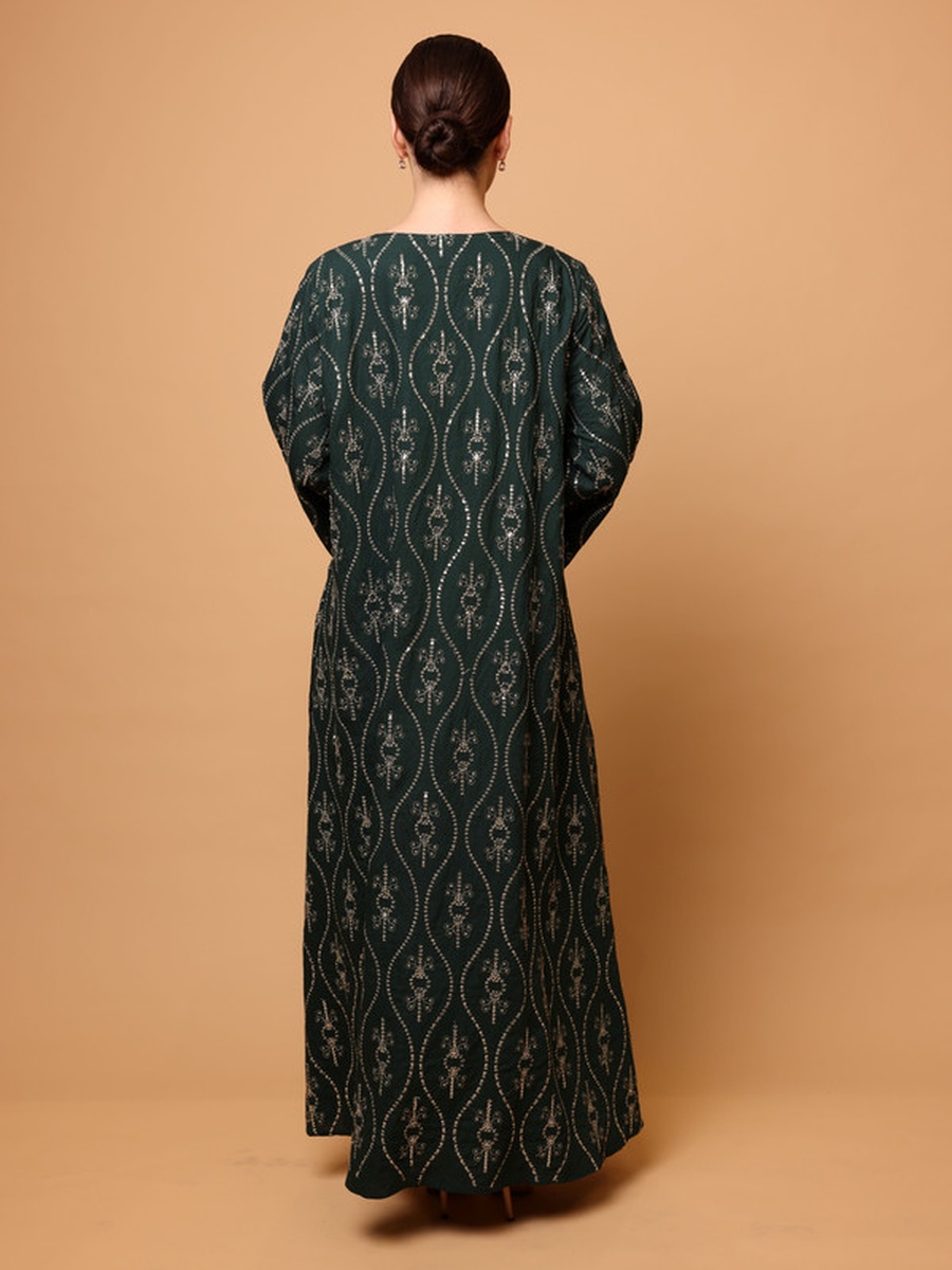 Hadeel Embellished Flared Sleeves Jalabiya