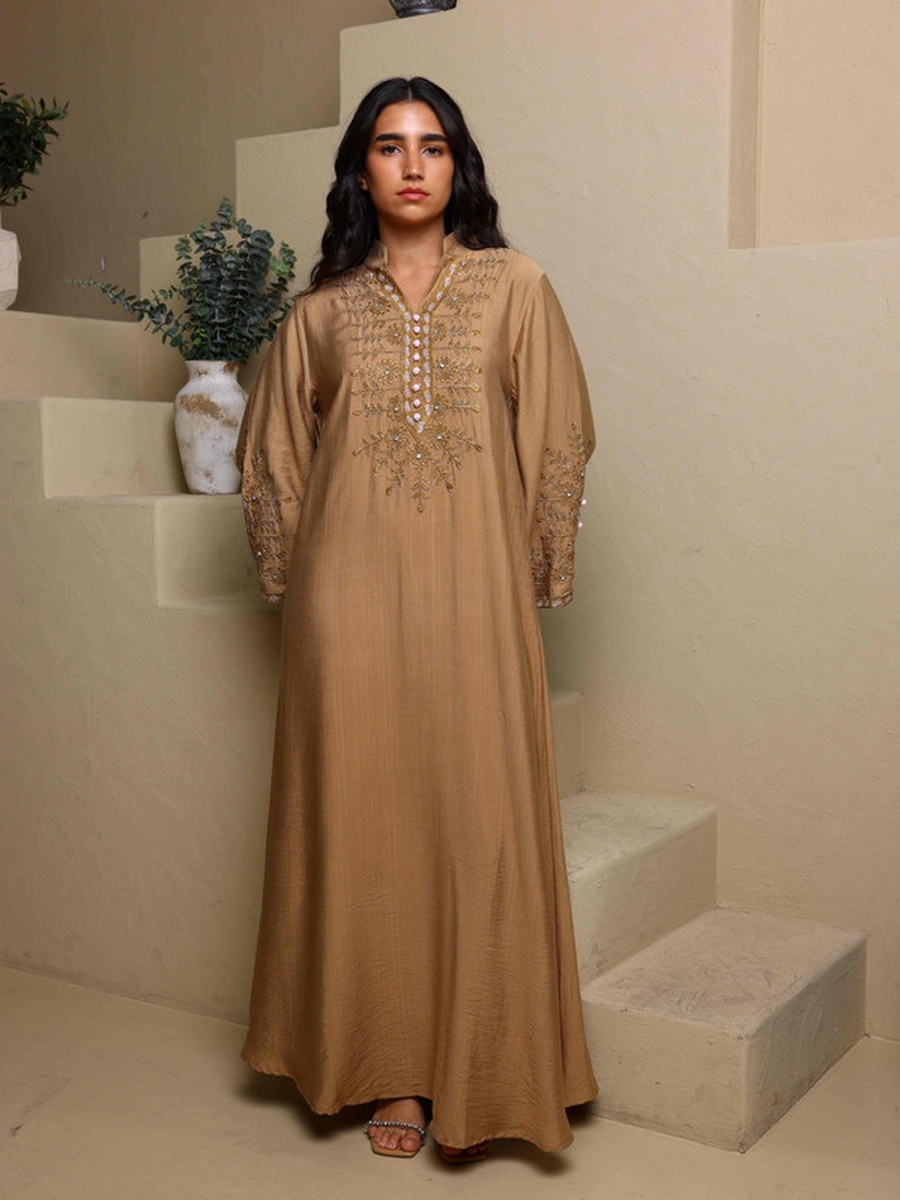 Nadine Embroidered Wide Cut Jalabiya
