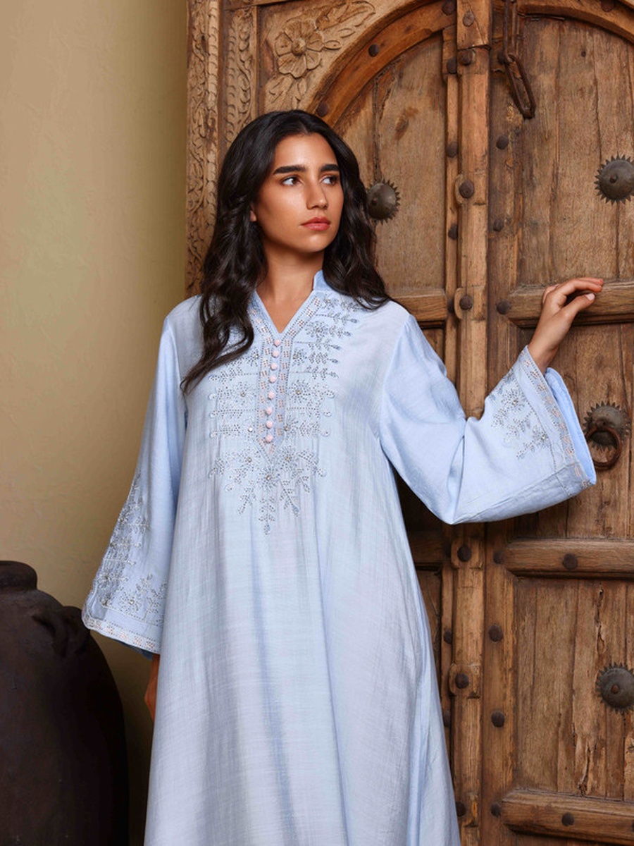 Nadine Embroidered Wide Cut Jalabiya
