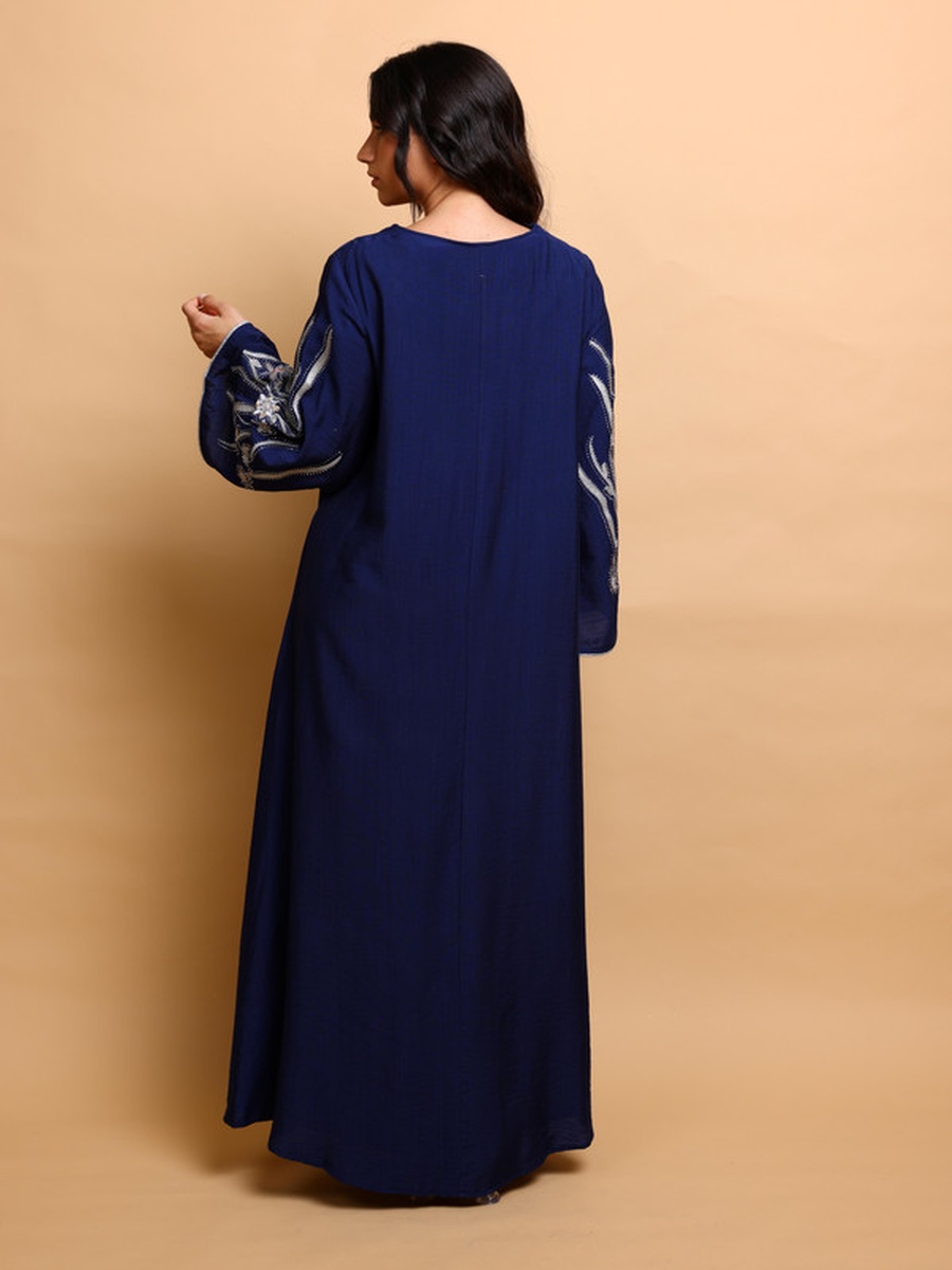 Qayla Flower Applique Patterned Jalabiya