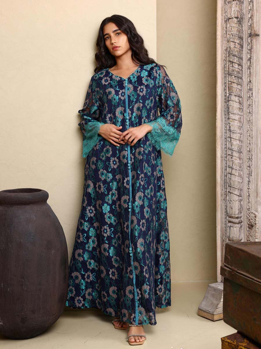 Eira Floral Lace Jalabiya