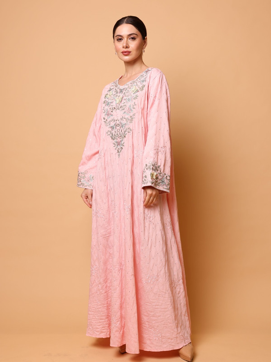 Lulwa Butterfly Applique Embroidered Jalabiya