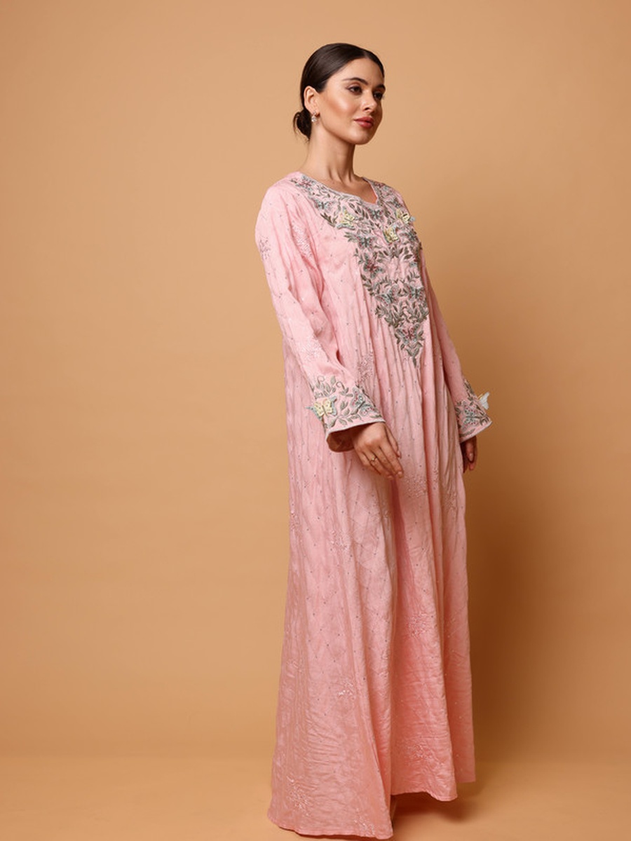 Lulwa Butterfly Applique Embroidered Jalabiya
