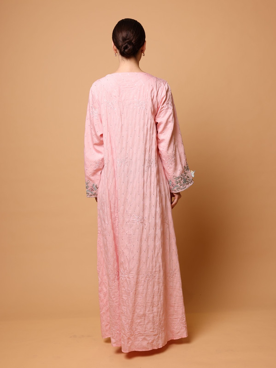 Lulwa Butterfly Applique Embroidered Jalabiya
