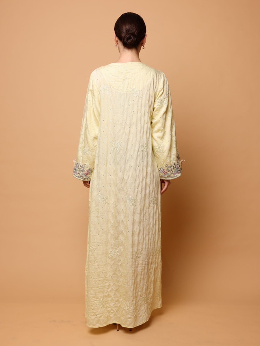 Lulwa Butterfly Applique Embroidered Jalabiya