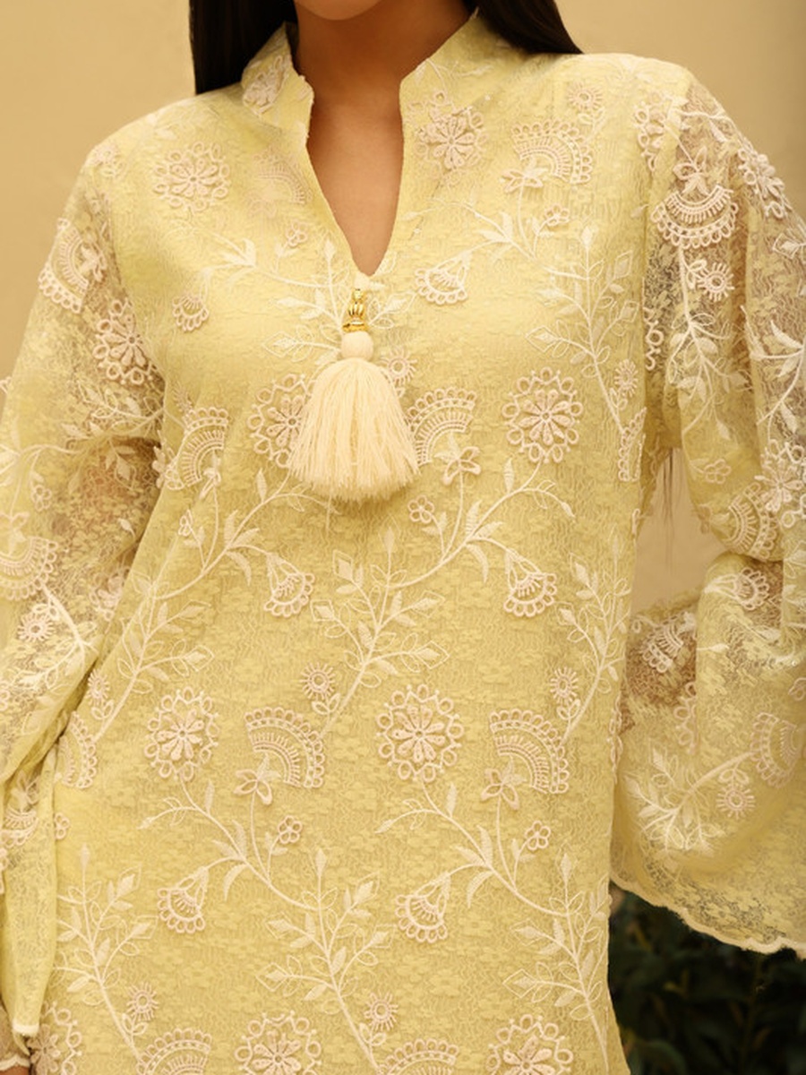 Malika Embroidered Tassel Detail Jalabiya