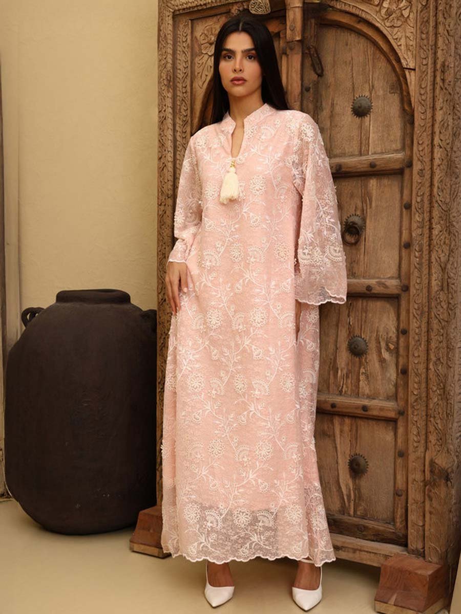 Malika Embroidered Tassel Detail Jalabiya