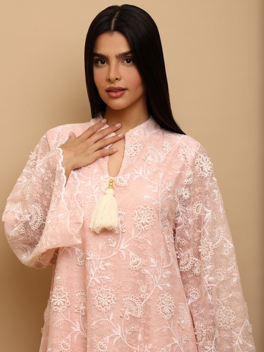 Malika Embroidered Tassel Detail Jalabiya