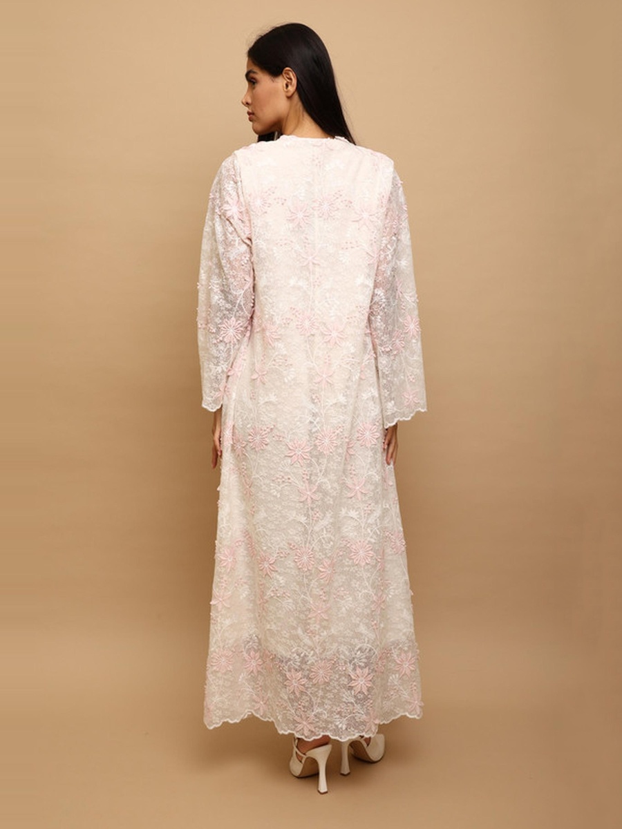 Thara Embroidered Tassel Detail Jalabiya
