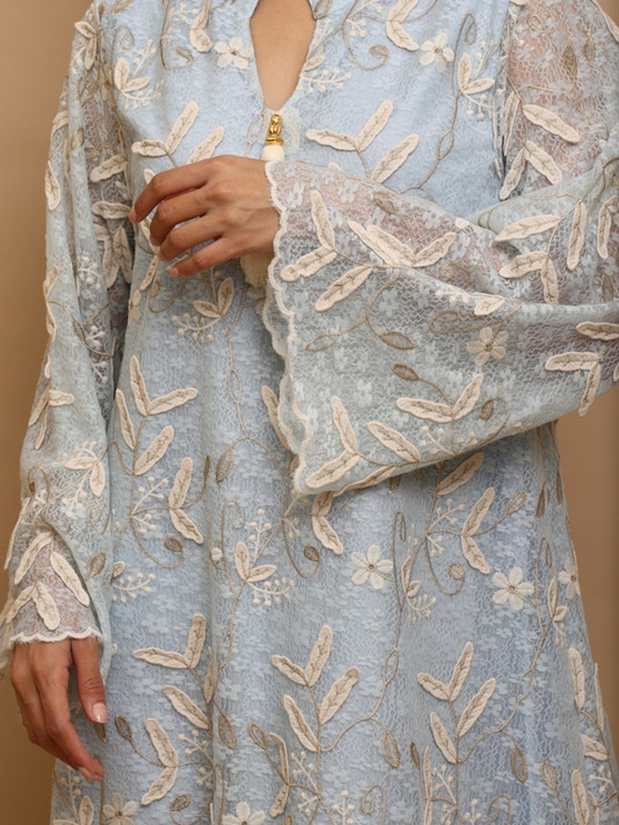 Dania Embroidered Tassel Detail Jalabiya