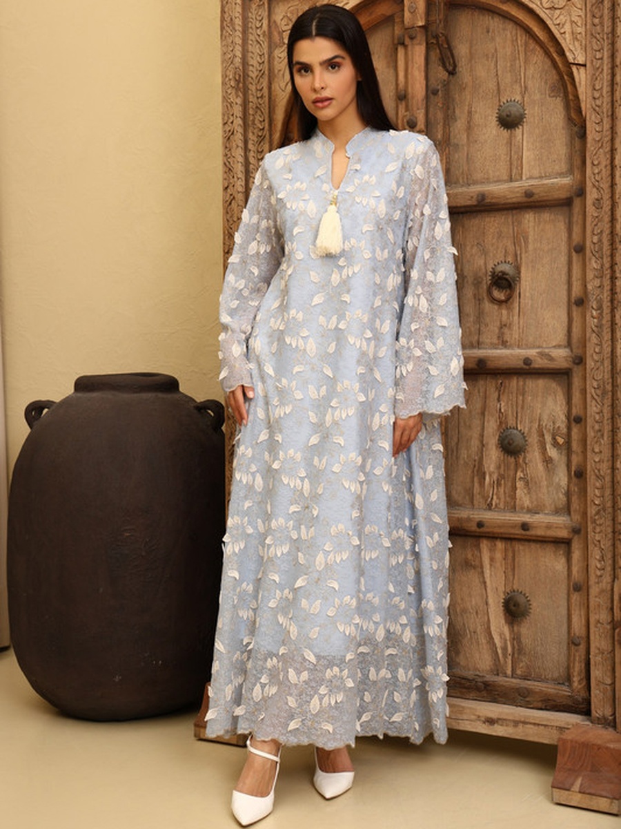 Malika Embroidered Tassel Detail Jalabiya