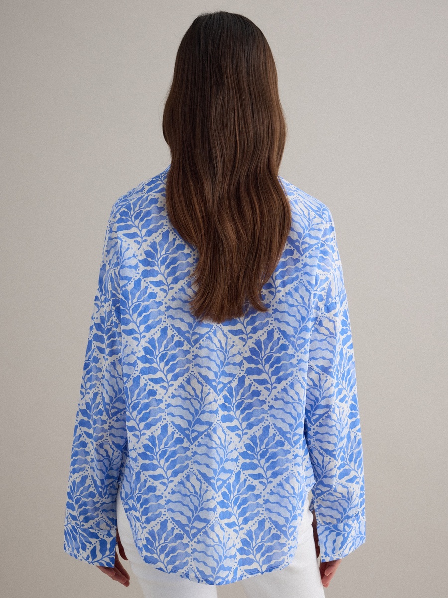 Blue Pure Cotton Regular Fit Shirt