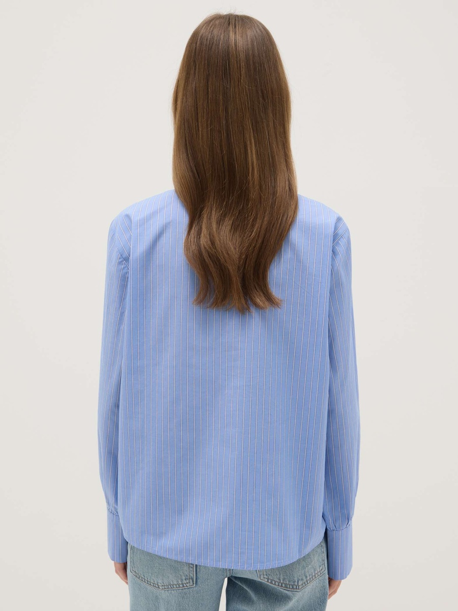 Blue Long Sleeve Blouse