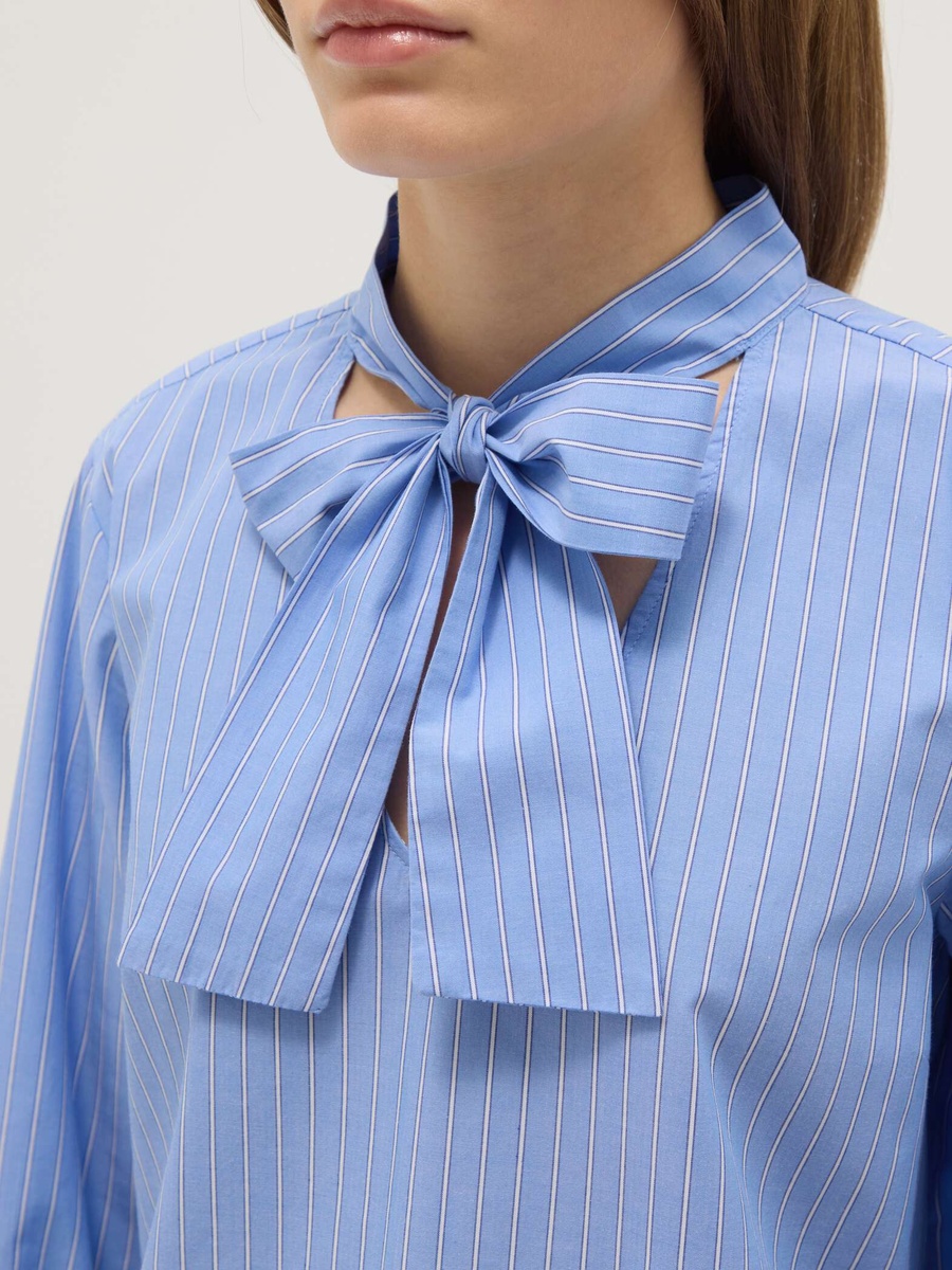 Blue Long Sleeve Blouse