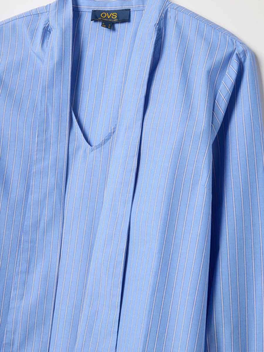 Blue Long Sleeve Blouse