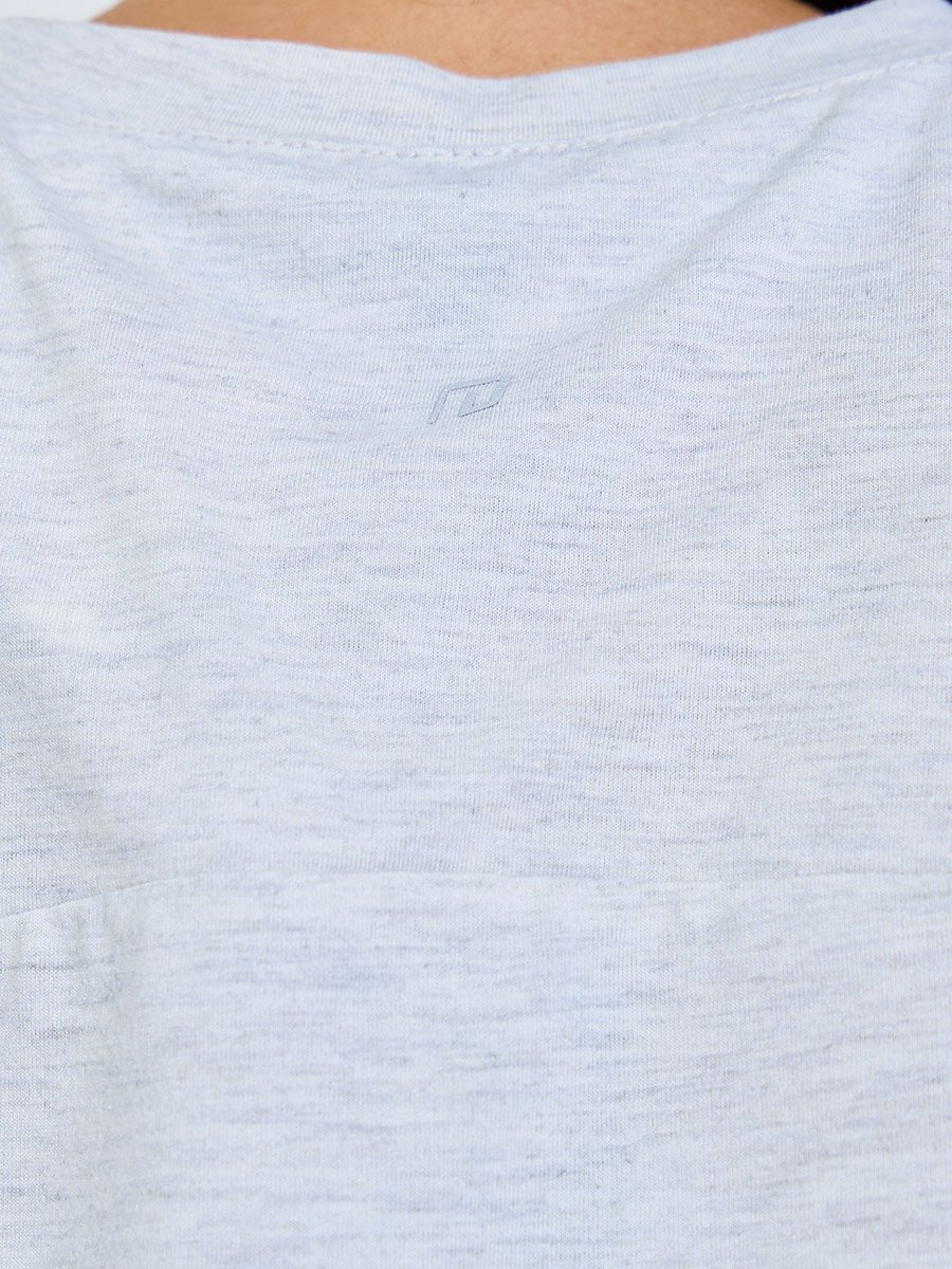 Grey Solid Round Neck Tank Top
