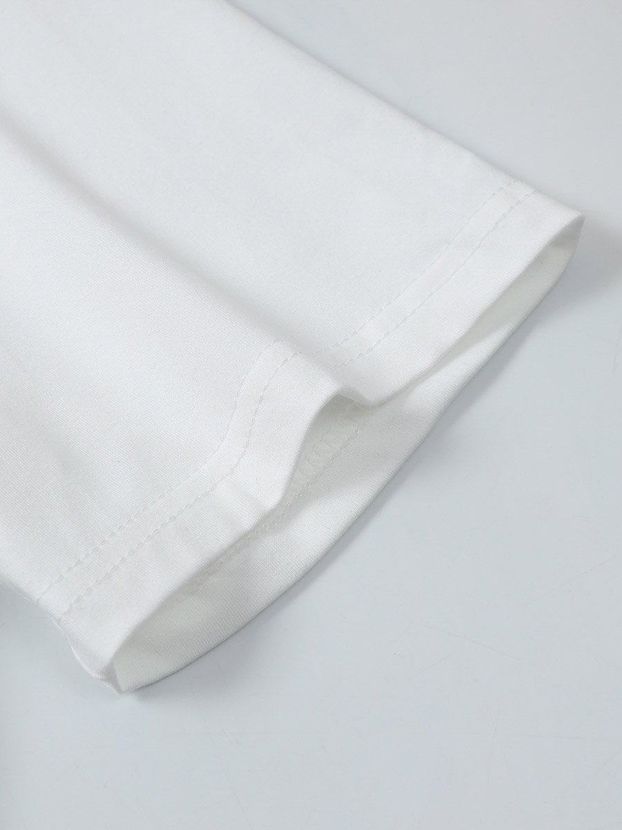 White Solid Crew Neck Regular T-Shirt