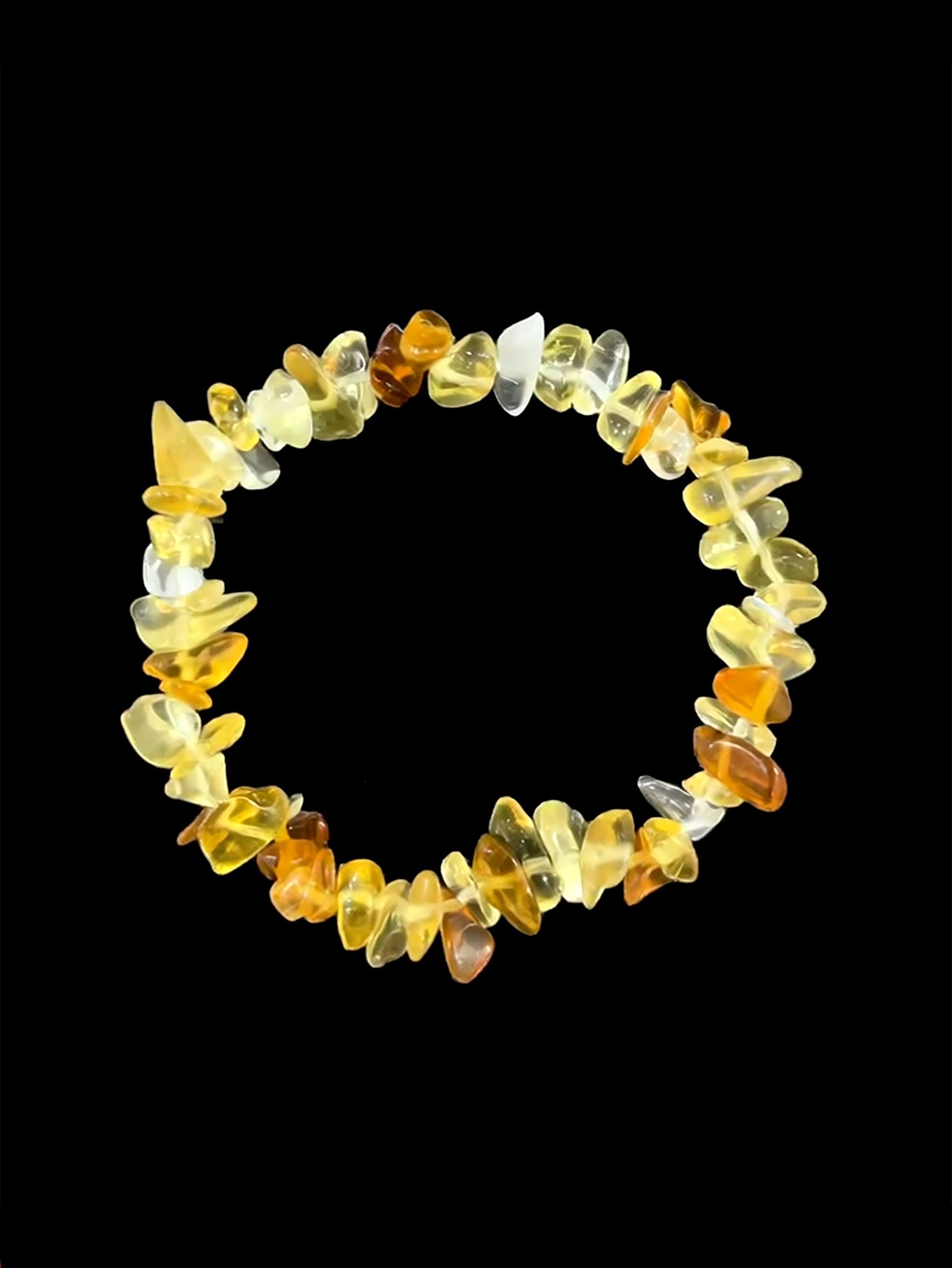 Citrine Chip Stone Beaded Bracelet