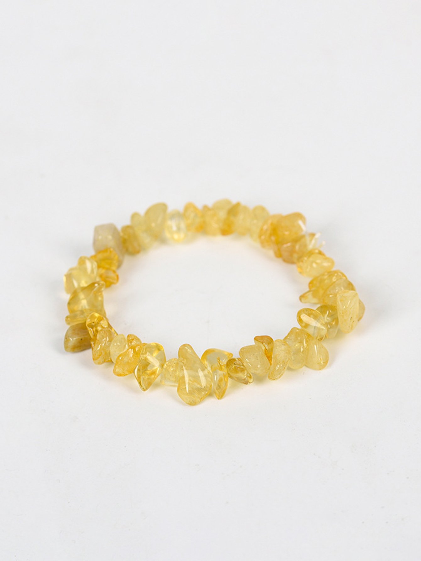 Citrine Chip Stone Beaded Bracelet