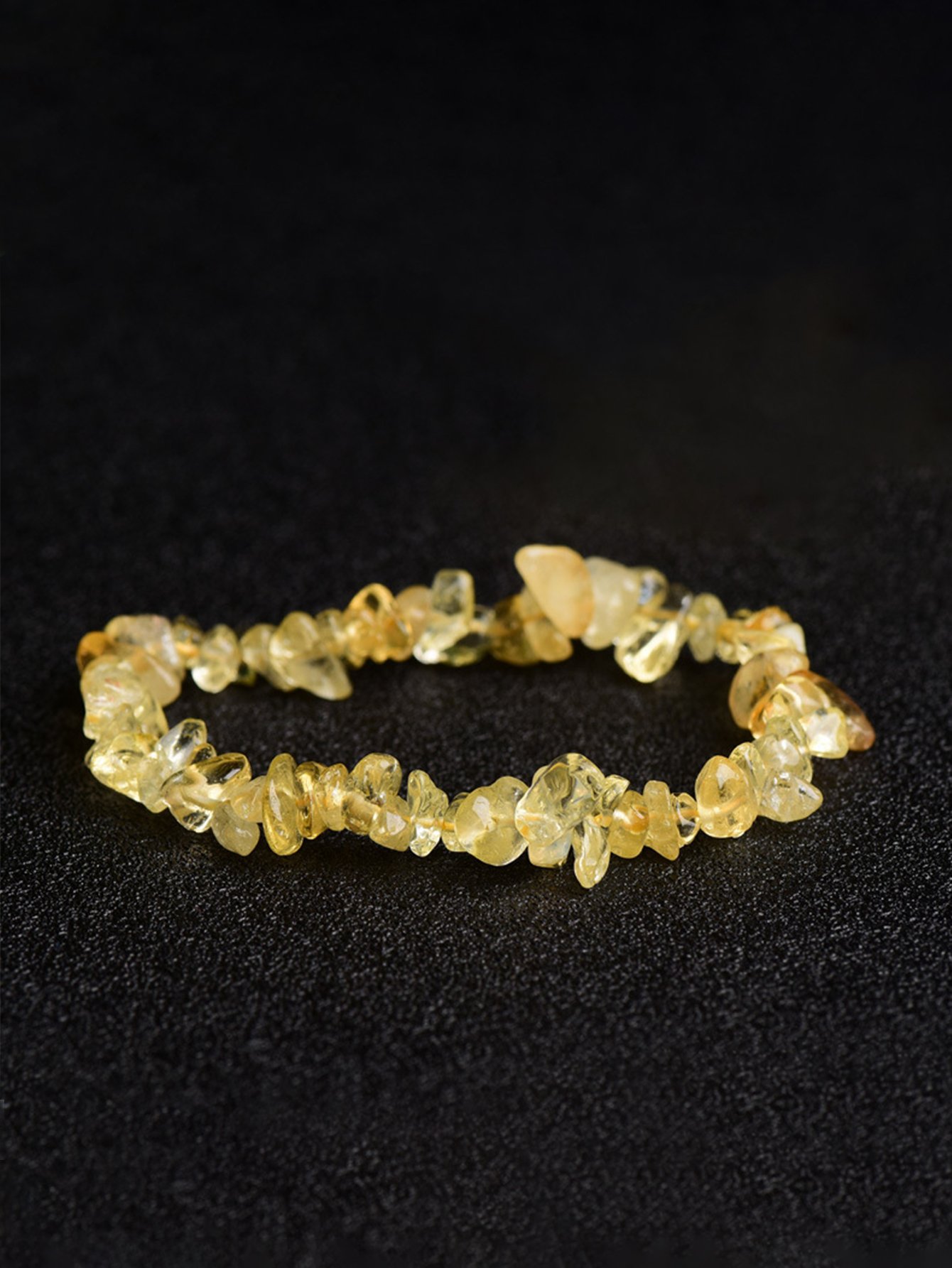 Citrine Chip Stone Beaded Bracelet