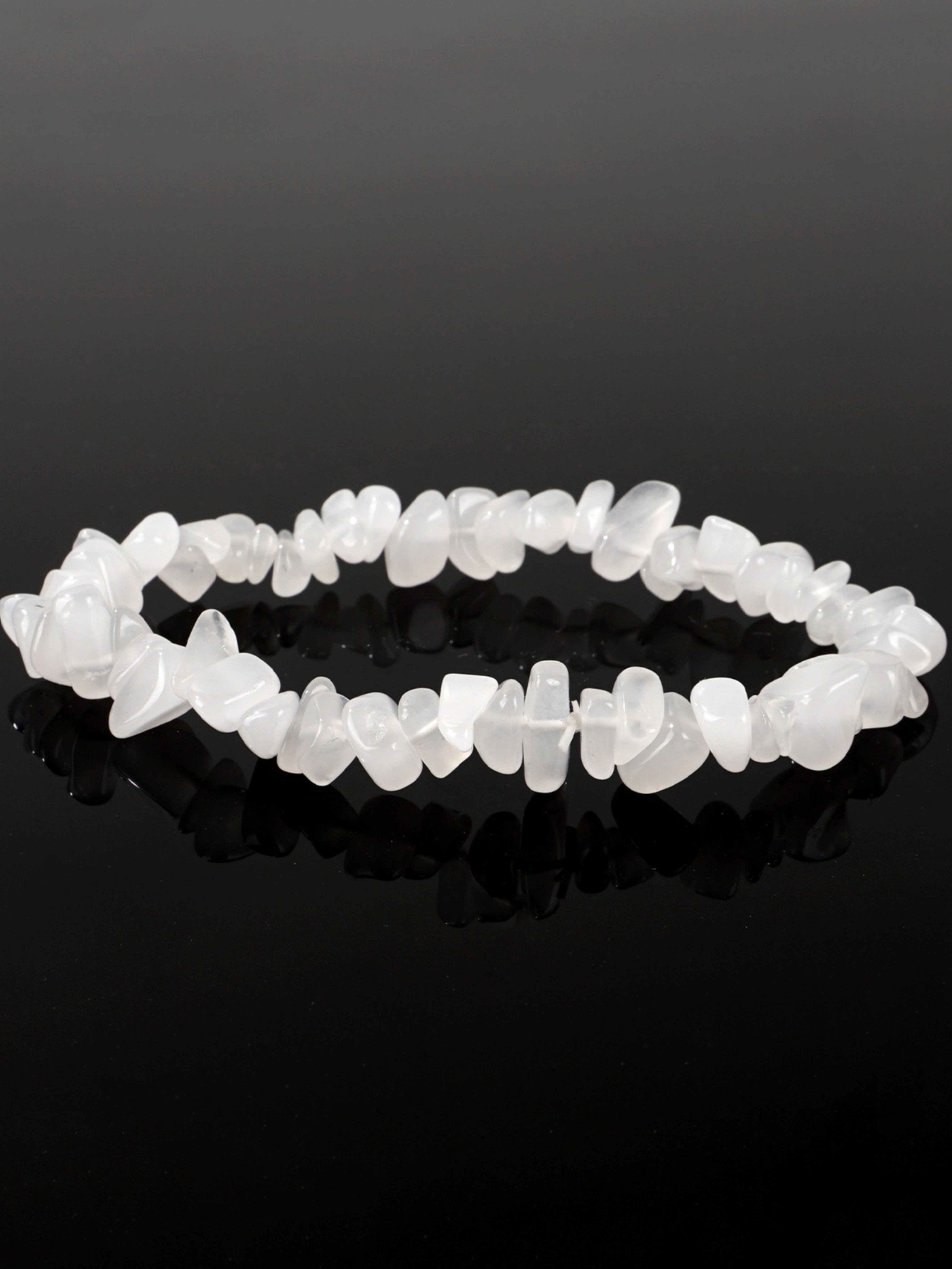 White Crystal Chip Bracelet