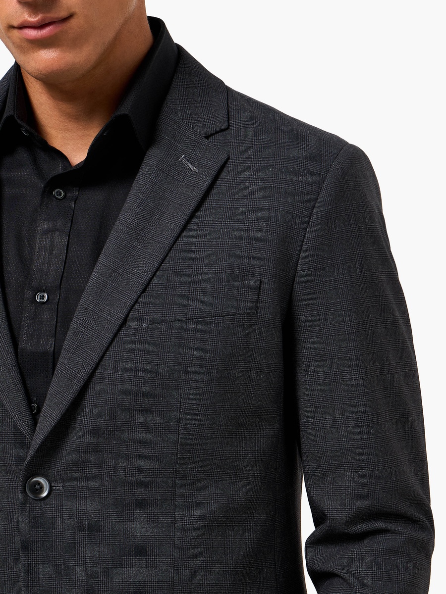 Men Slim Fit Checked Blazer