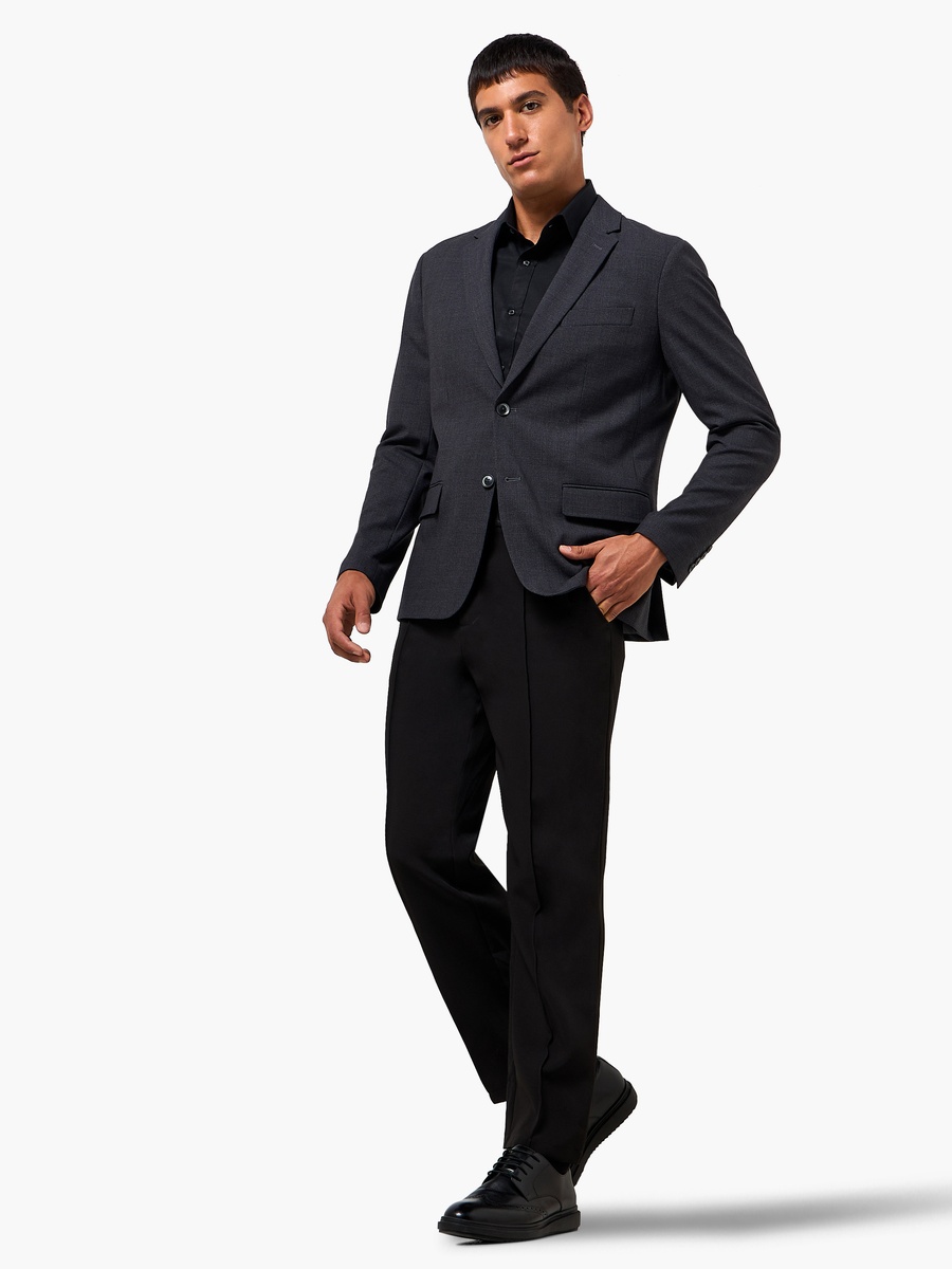 Men Slim Fit Checked Blazer