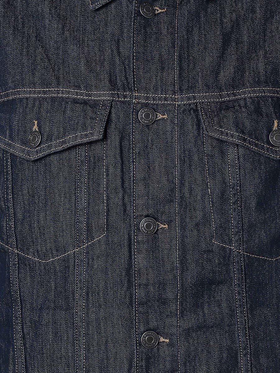 Men Flap Pocket Trucker Jacket