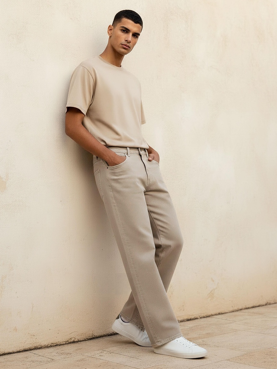 Men Straight Fit Mid-Rise Jeans